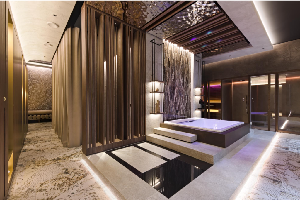 Picture of inside of Bloom Spa Salon location showing sauna and Thermotherapy bath