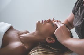 Client getting a facial
